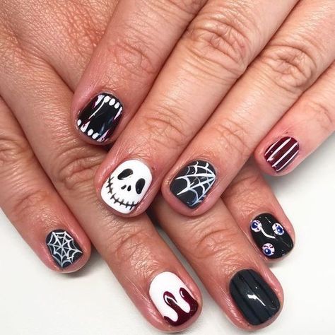 Fashion Nail Art, Nail Design Glitter, Nail Art Halloween, Halloween Office, Mens Nails, College Halloween, Nails Halloween, Couples Halloween, Nails Diy