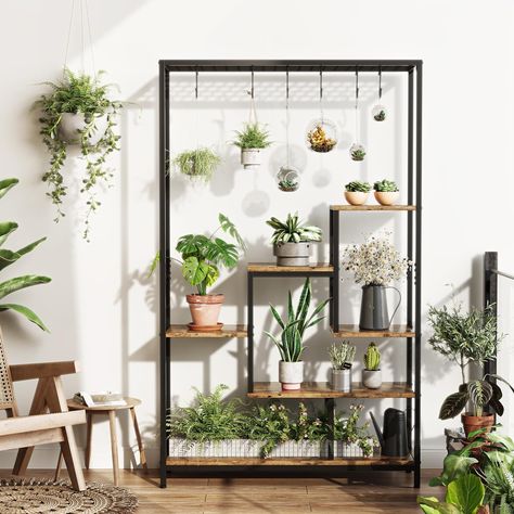 Indoor Corner Plant Stand, Metal Plant Shelf, Tall Indoor Plants, Indoor Plant Stand, Pot Organization, Garden Plant Stand, Corner Plant, Tall Plant Stands, Support Pour Plante