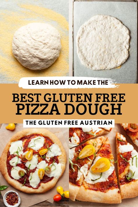 Looking for an easy gluten-free pizza dough recipe that gives you a crispy, tasty crust every time? This ultimate gluten-free pizza dough is perfect for making delicious homemade pizzas with great texture and flavor. It makes one 10-inch gluten-free pizza crust, ideal for a personal pizza or a shared appetizer. Whether you're gluten-free or just want to try something new, this recipe will become a favorite for pizza night! Best Gluten Free Pizza Dough, Gf Pizza Crust Recipe, Gluten Free Pizza Crust Easy, Gluten Free Pizza Dough Recipe, Gluten Free Pizza Dough, Homemade Pizzas, Gluten Free Dough, Gluten Free Pizza Crust, Gluten Free Pastry