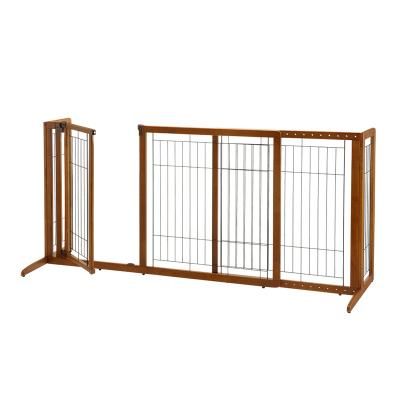 Pet Gate With Door, Freestanding Dog Gate, Wooden Pet Gate, Freestanding Pet Gate, Dog Barrier, Pet Kennels, Dog Playpen, Indoor Pets, Dog Gate