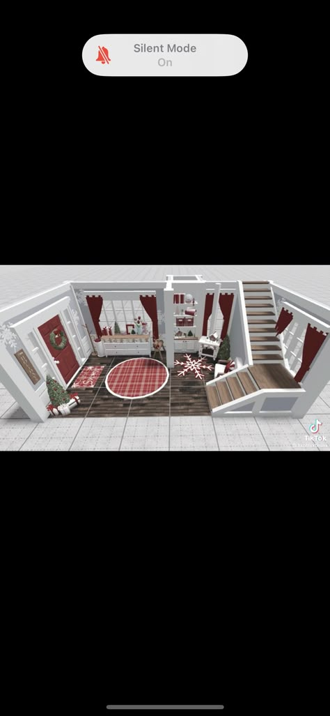 Bloxburg Christmas Entryway, Bloxburg Christmas Entrance, Christmas In Bloxburg, Bloxburg Cozy Christmas House, Christmas Bloxburg Bathroom, Small Christmas House Bloxburg, Bloxburg Cristhmas House, Christmas Cottage Bloxburg, Bloxburg Street Name Decals