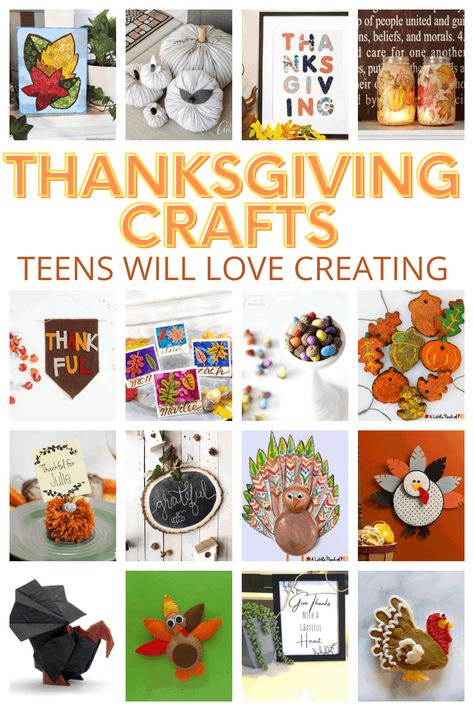 Thanksgiving Crafts For Teens, Thanksgiving Party Crafts, Crafts For Older Kids, Crafts Teens, Thankful Crafts, Thanksgiving Arts And Crafts, Fun Crafts For Teens, Family Blessings, Thanksgiving Crafts For Toddlers