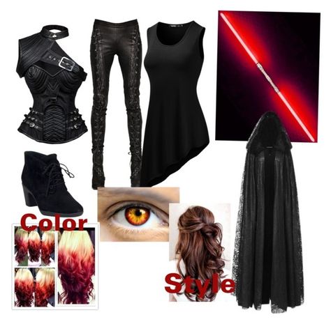 Sith Costume Diy, Sith Costume Female, Female Sith Costume, Sith Outfit Female, Female Sith Cosplay, Vigilante Costume, Sith Outfit, Sith Aesthetic, Inspire Outfits