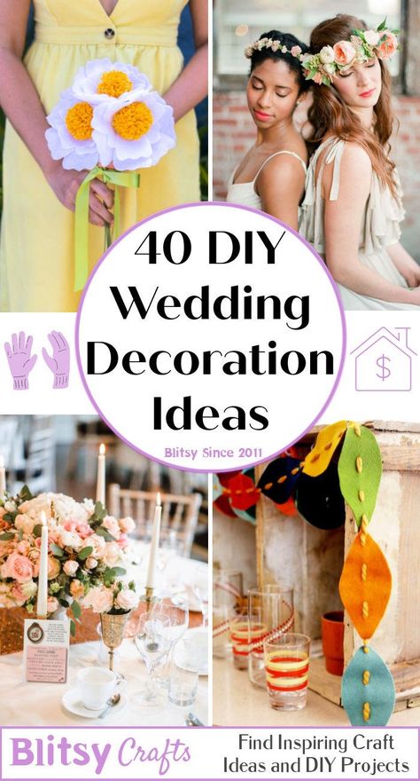 40 Unique DIY Wedding Decorations You've Not Seen Before Beaded Wedding Decor, Easy Cheap Wedding Decor, Diy At Home Wedding, Low Budget Wedding Decorations, Cheap Wedding Hacks, Wedding Shower Decorations Diy, Easy Wedding Diy, Wagon For Wedding, Rustic Wedding Decor Diy