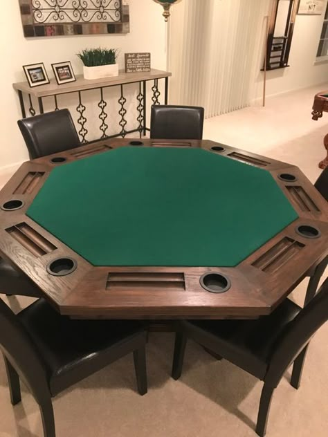 6 Person Poker Table, Poker Table Ideas Diy, Poker Table With Chairs, Poker Table Room Ideas, Home Poker Table, Poker Set Up, Poker Table Ideas, Poker Table Design, Poker Room Ideas