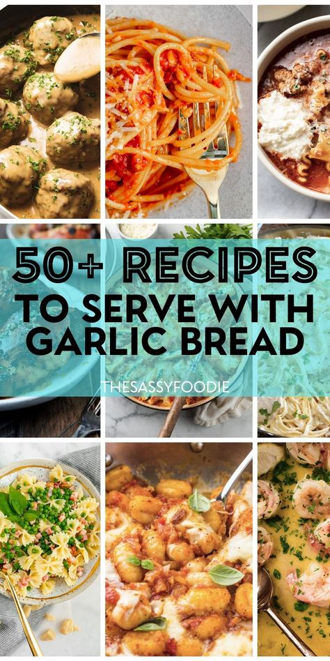 Shells And Cheese, Braciole Recipe, Family Breakfast Recipes, Bread Dishes, Herb Bread, Garlic Cheese Bread, Garlic Bread Recipe, Pesto Chicken Pasta, Garlic Pasta