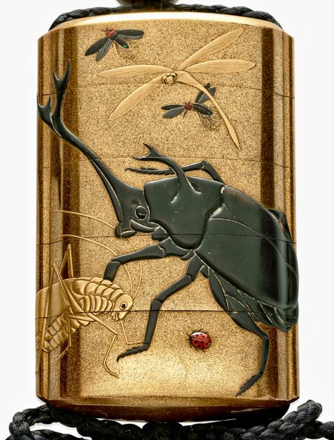 Japanese Inro, Stag Beetle, Wabi Sabi, Asian Art, Japanese Art, Artist Inspiration, 19th Century, Insects, Figurines