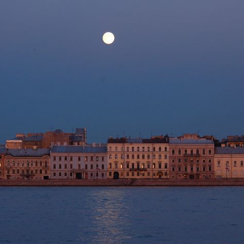 'White nights of St. Petersburg' on Picfair.com White Nights, St Petersburg, The Moon, Cityscape, Moon, Water, White