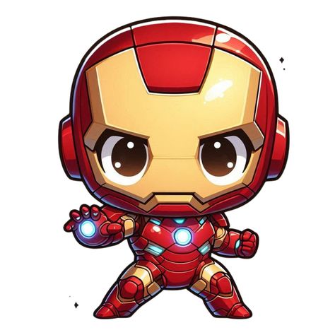 Iron Man Chibi, Cute Iron Man, Avengers Clipart, Chibi Superhero, Iron Man Cartoon, Superhero Clipart, Avengers Images, Man Clipart, Baby Avengers