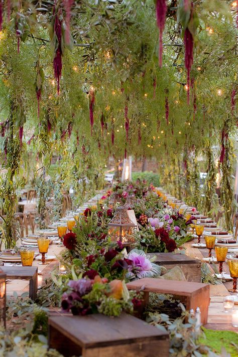 Wedding Ceremony Ideas, Beautiful Wedding Venues, Long Table, Wedding Mood, Forest Wedding, Dreamy Wedding, Wedding Themes, Wedding Bells, Garden Wedding