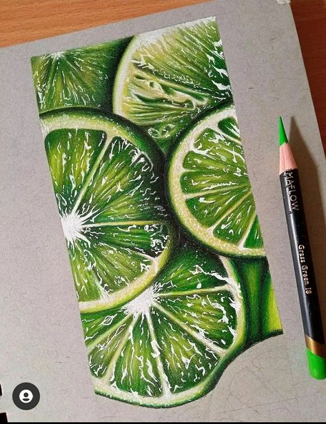 Fruit Drawings, Colored Pencil Artwork Ideas, Fruit Art Drawings, Colored Pencil Art Projects, Color Pencil Sketch, Color Pencil Illustration, Prismacolor Art, Fruits Drawing, Quick Sketches