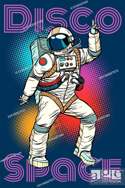 Dancing Cartoon, Astronaut Drawing, Dance Vector, Art Spatial, Book Vector, Retro Vector Illustration, Pop Art Retro, Woman Dancing, Astronaut Wallpaper