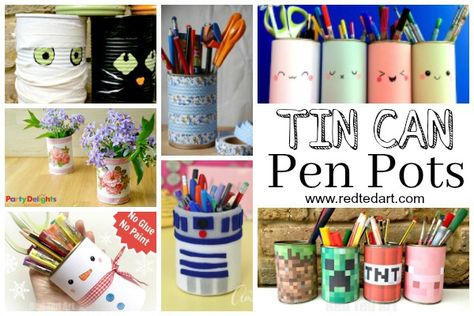 Tin Can Pencil Holder, Diy Toddler Crafts, Planters Idea, Pencil Holder Diy, Back To School Craft Ideas, Diy Wedding Hangers, Diy Pencil Holder, Diy Doctor, Cardboard Crafts Kids