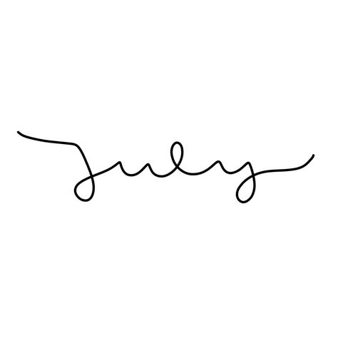 July In Cursive, July Cursive, July Typography, July Calligraphy, Summer Calligraphy, Seasonal Wallpaper, Bullet Journal Minimalist, Calligraphy Quote, July Quotes