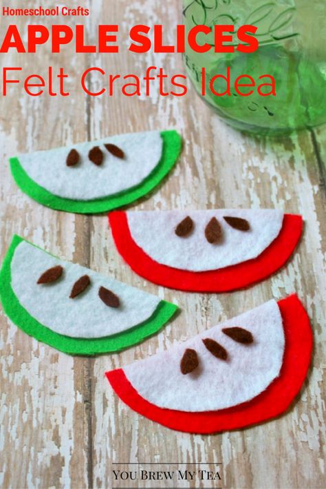 Felt Crafts For Kids, Felt Crafts Kids, Easy Felt Crafts, Felt Kids, Felt Craft Projects, Apple Activities, Apple Craft, Homeschool Crafts, Felt Crafts Patterns