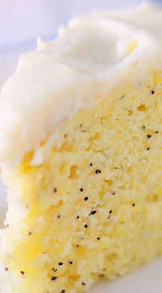 Lemon Poppy Seed Cake, Poppyseed Cake, Lemon Cakes, Lemon Poppyseed Cake, Seed Cake, Poppy Seed Cake, Recipe Cake, Lemon Poppy Seed, Cake With Cream Cheese Frosting