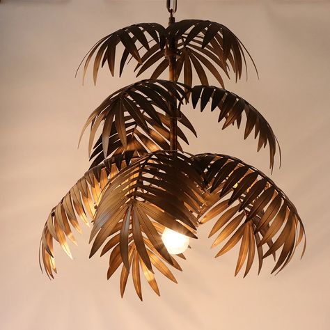 Homdiy Pendant Light Modern Loft Coconut Tree Pendant Lights Industrial Hanging Lamp For Living Room Antique Bronze Chandelier, Metal Bedroom, Lustre Industrial, Unique Pendant Lights, Living Room Restaurant, Bronze Chandelier, Metal Pendant Light, Pendant Lamp Shade, Pendant Lights & Chandeliers