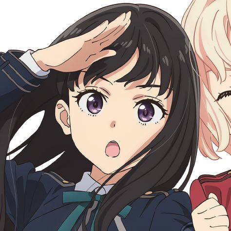 Chisato And Takina Icon, Chisato Takina Matching Icons, Lycoris Recoil Icon, Takina Chisato, Chisato X Takina, Chisato Takina, Takina Inoue, Lycoris Recoil, Manga Couples