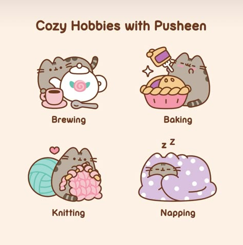 Pusheen Comics, Pusheen Gif, Cozy Bedroom Colors, Pusheen The Cat, Pusheen Cute, Pusheen Cat, Silly Cats Pictures, Kawaii Cat, Kawaii Drawings