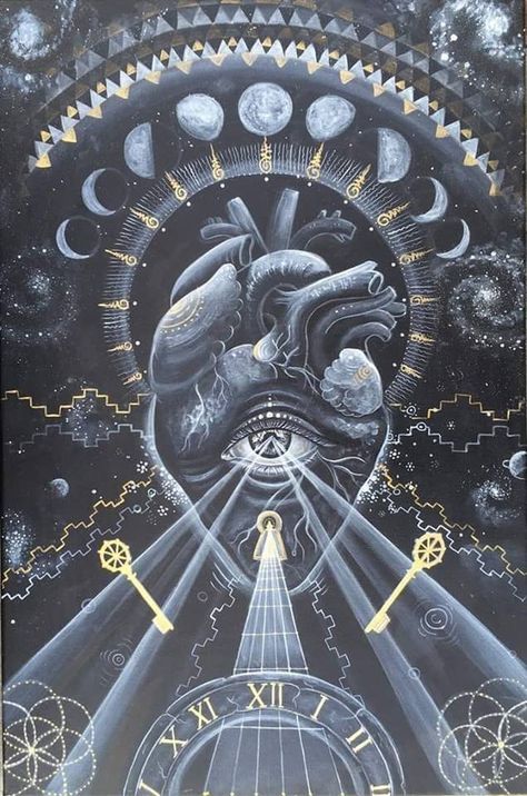 Hermetic Interconnection Esoteric Art, Occult Art, Visionary Art, Shadow Work, Spiritual Art, Black Magic, Sacred Geometry, Dark Art, Cool Art