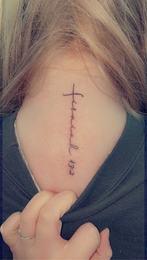 Isaiah 43 2 Tattoo, Isaiah Tattoo, Isaiah 43 2, Basic Tattoos, Cross Tattoos, Christian Affirmations, Dainty Tattoos, Elegant Tattoos, Cross Tattoo