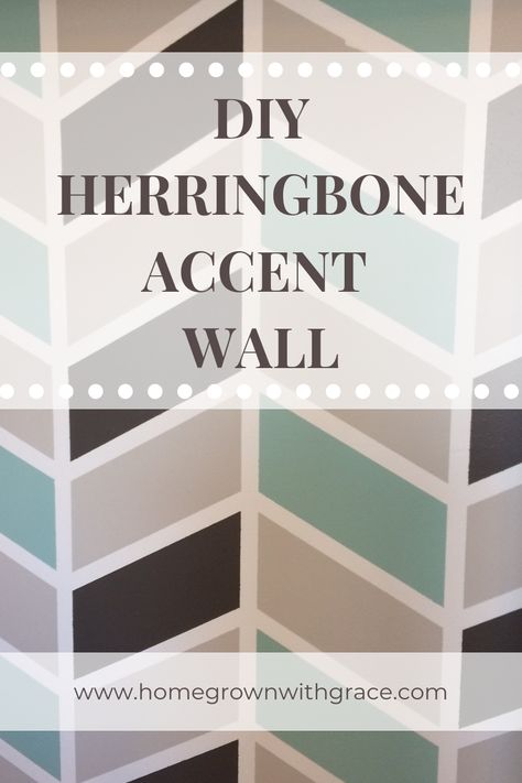 Get step by step instructions for this fun DIY project to make any wall in your home come alive! Easy and Affordable! Herringbone Wall Paint, Painted Herringbone Accent Wall, Herringbone Painted Wall, Diy Herringbone Wall, Herringbone Accent Wall, Knitting Room, Herringbone Wall, Diy Wall Painting, Accent Wall Paint