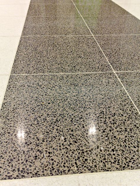 Terrazzo Floor Polished Terrazzo Floor, Terrazzo Floor Design, Terrazo Flooring, Floor Skirting, Concrete Polishing, Marble Flooring Design, Terrazzo Floor, Wall Color Combination, Floor Designs