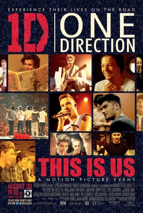 One Direction This Is Us movie poster 3d Cinema, This Is Us Movie, Sa Pa, Living On The Road, Monsters University, I Love One Direction, Talent Show, Zayn Malik, Liam Payne