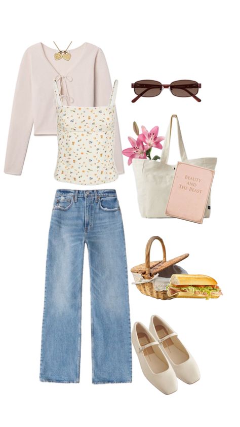 Picnic floral casual cute pink coquette date outfit inspiration summer and spring Casual Picnic Outfit, Spring Picnic Outfit, Date Outfit Inspiration, Picnic Date Outfits, Picnic Outfit, Spring Picnic, Date Outfit, Picnic Date, Pink Coquette