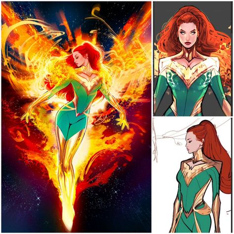 Jean Grey, Xmen & Marvel (@fromtheashes.x) • Instagram photos and videos Jean Grey Makeup, Marvel Girl Jean Grey, Jean Grey Comic, Jean Grey Costume, Jean Grey Xmen, Phoenix Comic, Marvel Jean Grey, Phoenix Force, Jean Grey Phoenix