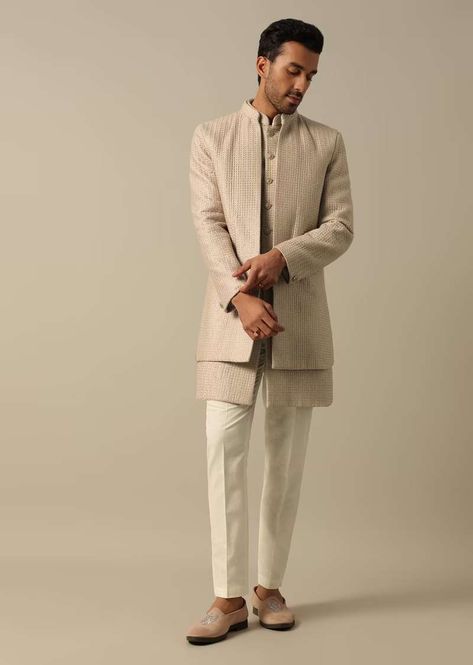 Pastel Power: Creating A Wedding Wardrobe With Just Pastel Outfits! - KALKI Fashion Blog Pastel Indian Outfits, Men Formal Outfit, Colour Outfit, Ethnic Trends, Pastel Outfits, Indian Wedding Clothes For Men, Shantanu And Nikhil, Wedding Kurta, Wedding Kurta For Men