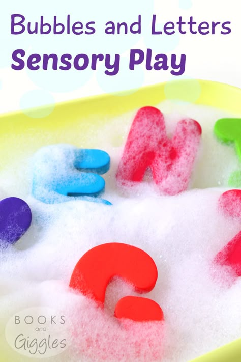 Bubbles Letters, Sensory Play Ideas, Bubble Activities, Activity Calendar, Sensory Bags, Foam Letters, Abc Activities, Toddler Sensory, Learning Abc