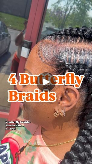 267 reactions · 34 shares | The way these butterfly braids hit 🙌🏾! 🔥  |#TheAshCExperience |  . . . #dmvhair #dmvbraids #braider #naturalhair | Changn The🌎 1 Style At A Time | Sexyy Red · U My Everything (feat. Drake) Butterfly Feed In Braids, Butterfly Braids For Black Women, Butterfly Braids, Spring Twist Hair, Butterfly Braid, Feed In Braids, Spring Twists, Twist Hair, Feed In Braid