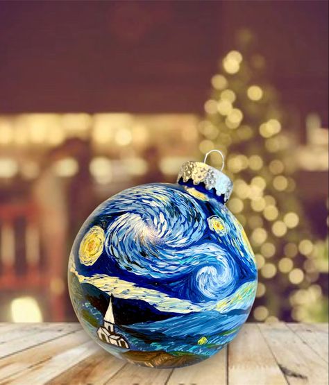 Christmas is coming and what better gift than a classic art ornament? For art from Van Gogh, Renoir, Monet and more click the picture to visit my Stay shop. Van Gogh Christmas, Zen Cafe, Art Ornament, The Starry Night, Ornament Ideas, Christmas Canvas, Painted Ornaments, Hand Painted Ornaments, Wellness Gifts