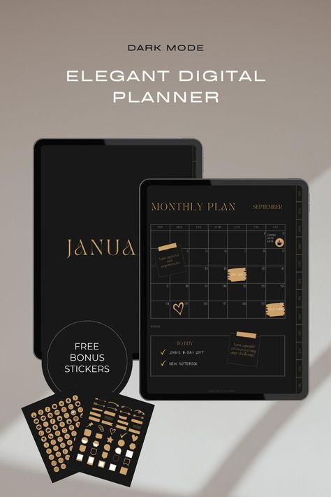 Ipad Digital Planner Aesthetic, Digital Planner Inspiration, Dark Academia Digital Planner, Minimal Digital Planner, Fancy Planner, Planner Format, Free Digital Budget Planner For Ipad, Phone Planner, Digital Planner Ideas