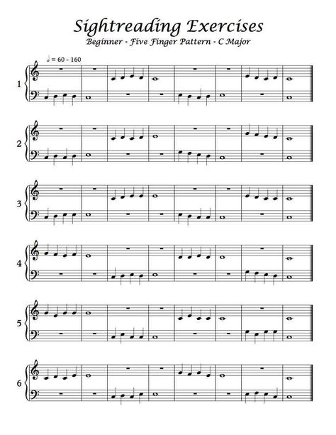 Piano Worksheets, Reading Exercises, Beginner Piano Lessons, Beginner Piano Music, Reading Sheet Music, Sight Reading, Learning Piano, Piano Classes, Music Theory Lessons