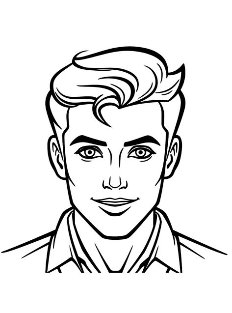 Face - Lol Coloring Pages Boy Head Drawing, Man Coloring Pages, Face Coloring, Lol Coloring Pages, Lol Coloring, Panda Coloring Pages, Recreation Therapy, Funny Caricatures, Pattern Coloring Pages