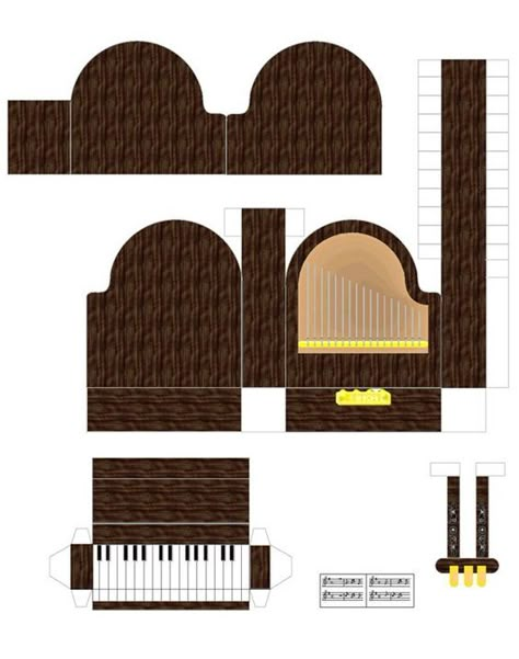 FREE printable paper art doll house furniture, etc. Description from pinterest.com. I searched for this on bing.com/images Mini Printables, Piano Art, Paper Furniture, Paper Doll House, Dollhouse Printables, Music Crafts, Miniature Printables, Doll House Furniture, Paper Toy