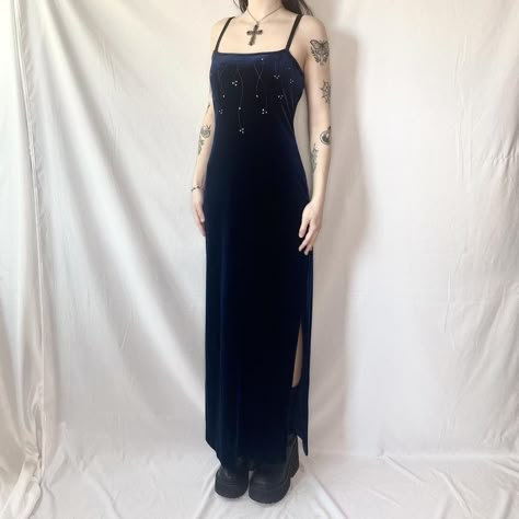 vintage romantic grunge velvet dress

vintage 90’s... - Depop Blue Velvet Maxi Dress, Cutesy Outfits, Trip Outfit Ideas, Cutesy Outfit, Womens Navy Dress, Romantic Grunge, Whimsical Goth, Club Clothes, Double Dare