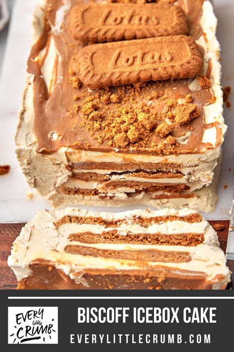 Biscoff Whipped Cream, Biscoff Trifle Recipe, Biscoff Icebox Cake, Bischoff Recipes, Biscoff Trifle, Ice Cream Desserts Easy, Dessert Casseroles, Cake Biscoff, Biscoff Desserts