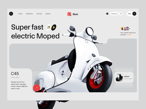 Moped Product Landing Page 3d Landing Page Design, Freebie Landing Page, Electric Moped Scooter, Ecom Landing Page, Product Landing Page, Landing Pad Scifi, Prelaunch Landing Page, Electric Moped, Web Application Development