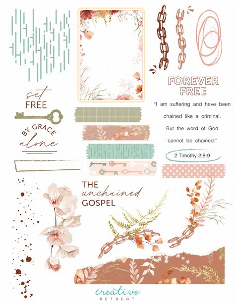 Unchained Digital Pack Journal Sample, Bible Study Worksheet, Creative Bible, Creative Retreat, Free Bible Study, Devotional Journal, Art Elements, Rock Of Ages, Bible Study Journal