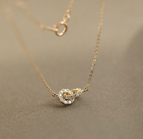 Necklace Sister, Double Circle Necklace, Circle Circle, Necklace Couple, Couple Necklace, Sister Necklace, Couple Necklaces, Circle Pendant Necklace, Cz Necklace