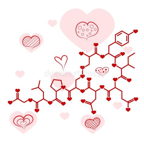 Chemical Formula For Love, Hormones Illustration, Love Chemical Formula, Oxytocin Tattoo, Medical Doodles, Midwife Tattoo, Oxytocin Hormone, Love Chemical, Love Hormone