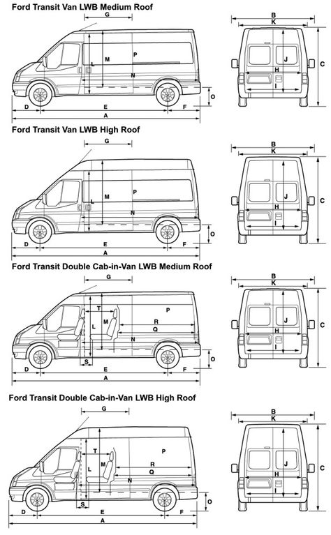 Ford Transit Connect Lwb High Roof ... Ford Transit Dimensions, Van Blueprints, Van Conversion Floor, Van Dimensions, Van Conversion Plans, Van Exterior, Ford Transit Camper Conversion, Ford Transit Connect Camper, Ford Transit Conversion