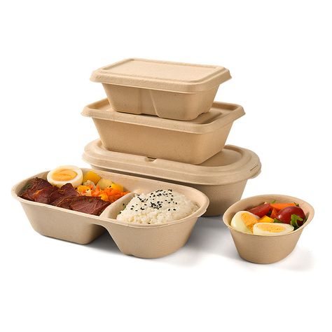 Takeout Food Packaging, Soup To Go Packaging, Food Delivery Packaging, Salad Packaging, Dream Cafe, Paper Bowl, Coffee Shop Branding, Food Box Packaging, Cup Food