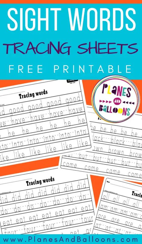 Sight Word Tracing - Dolch Sight Words For Kindergarten Free Printable Tracing Worksheets, Site Words Kindergarten, Printable Tracing Worksheets, Sight Words Kindergarten Printables, Dolch Sight Word Activities, Reading Websites, Trains Preschool, Preschoolers Activities, Homeschool Units