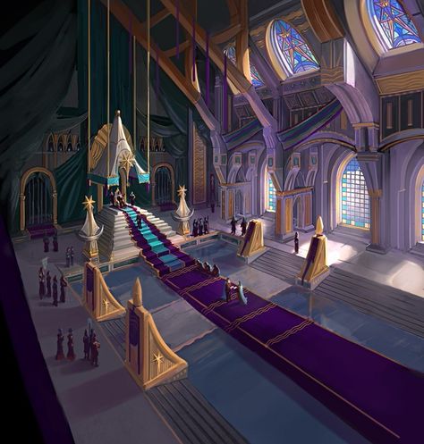 Throne room Room Concept Art, Room Concept, Concept Art World, Castles Interior, Throne Room, Anime Room, Fantasy City, Fantasy Castle, Fantasy Setting