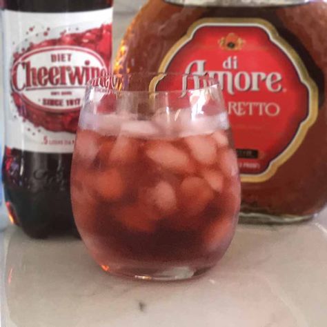 A Cheerwine Shot Recipe on the Skinny | Foodie Post Highball Recipe, Shot Recipes, Almond Flavor, Cherry Flavor, Sweet Cherries, Calorie Counting, Cocktail Recipe, Non Alcoholic, Mixed Drinks