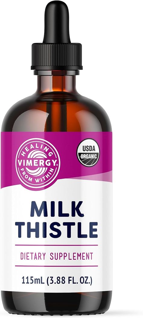 Amazon.com: Vimergy USDA Organic Milk Thistle Extract, 57 Servings – Healthy Liver Support Supplement Drops – Liquid Milk Thistle Tincture – No Alcohol Added - Non-GMO, Vegan & Paleo (115 ml) : Health & Household Milk Thistle Tincture, Liver Support, Organic Milk, Organic Turmeric, Healthy Liver, Milk Thistle, Liver Health, Clean Ingredients, Better Health